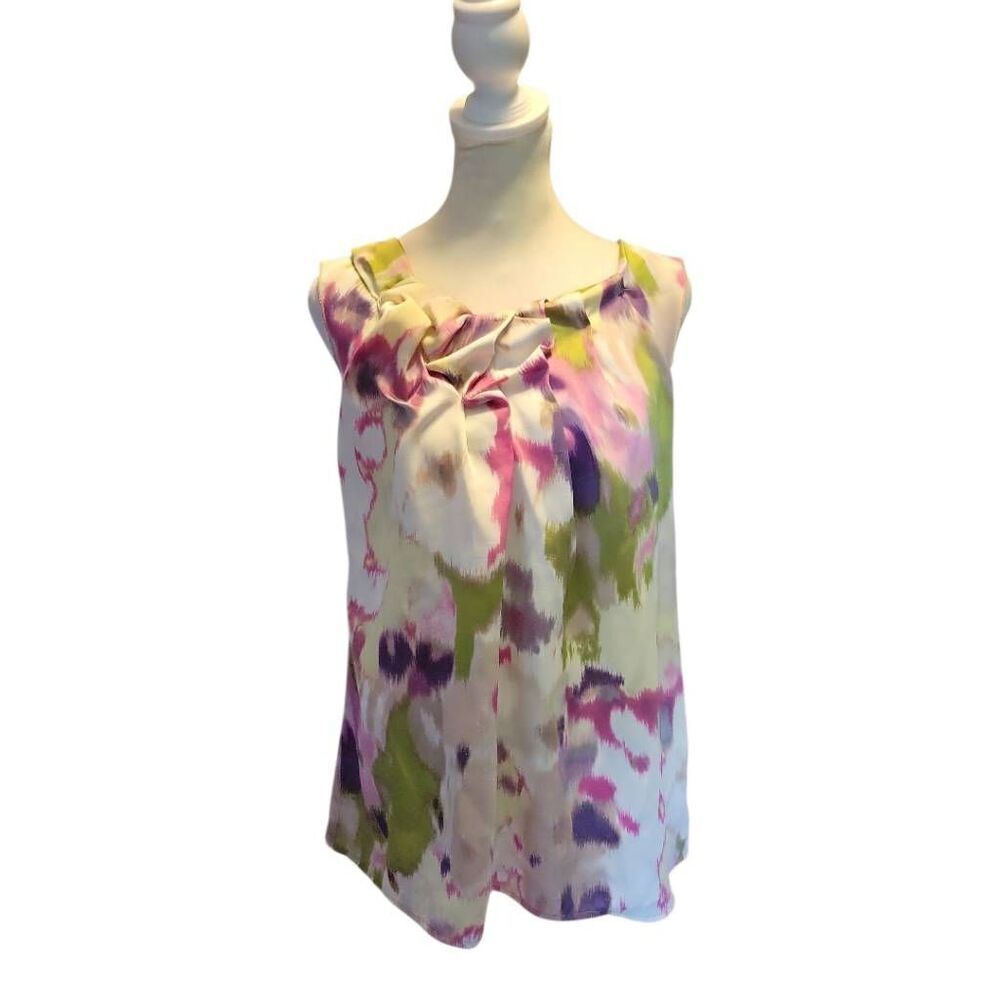 Ann Taylor LOFT Women's Sleeveless Watercolor Top Size Medium